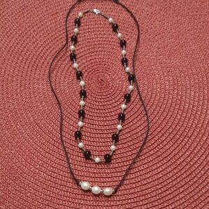Pearl And Onyx Necklace